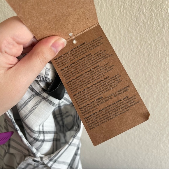 NWT The North Face Hammetts Shirt II Tin Grey Check Plaid Button Down Mens Large - Picture 9 of 12